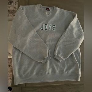 Nike Heather Grey Jets Crewneck Sweatshirt